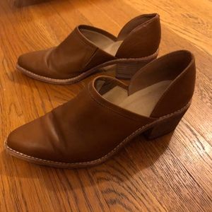Brown leather Madewell booties
